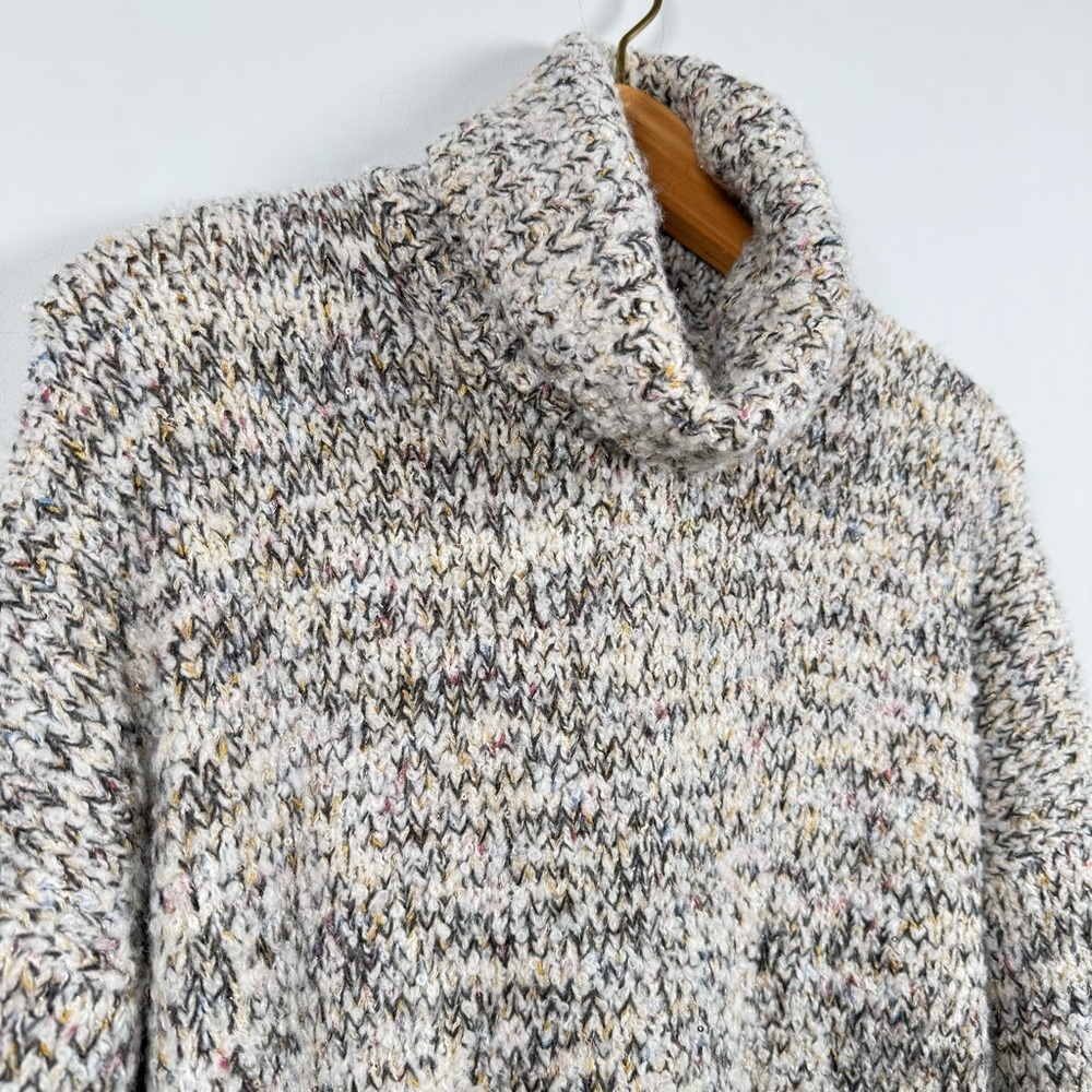 Lou & Grey Womens Cozy Chunky Knit Turtleneck Sweater Hi Lo Hem, Great Condition - Picture 5 of 12